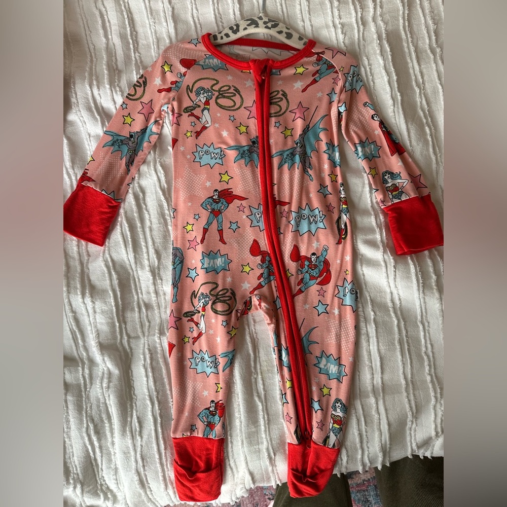 DC Justice League x Little Sleepies 3-6M Zippy Pajamas
